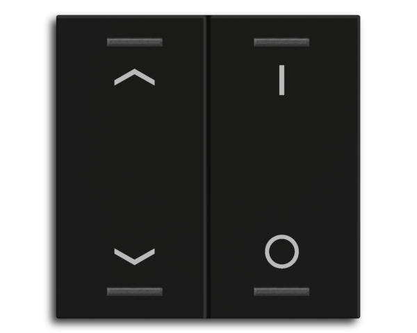 MDT Bascule MDT pour bouton-poussoir Light 55, 2 paires KNX, noir mat, store_commut.