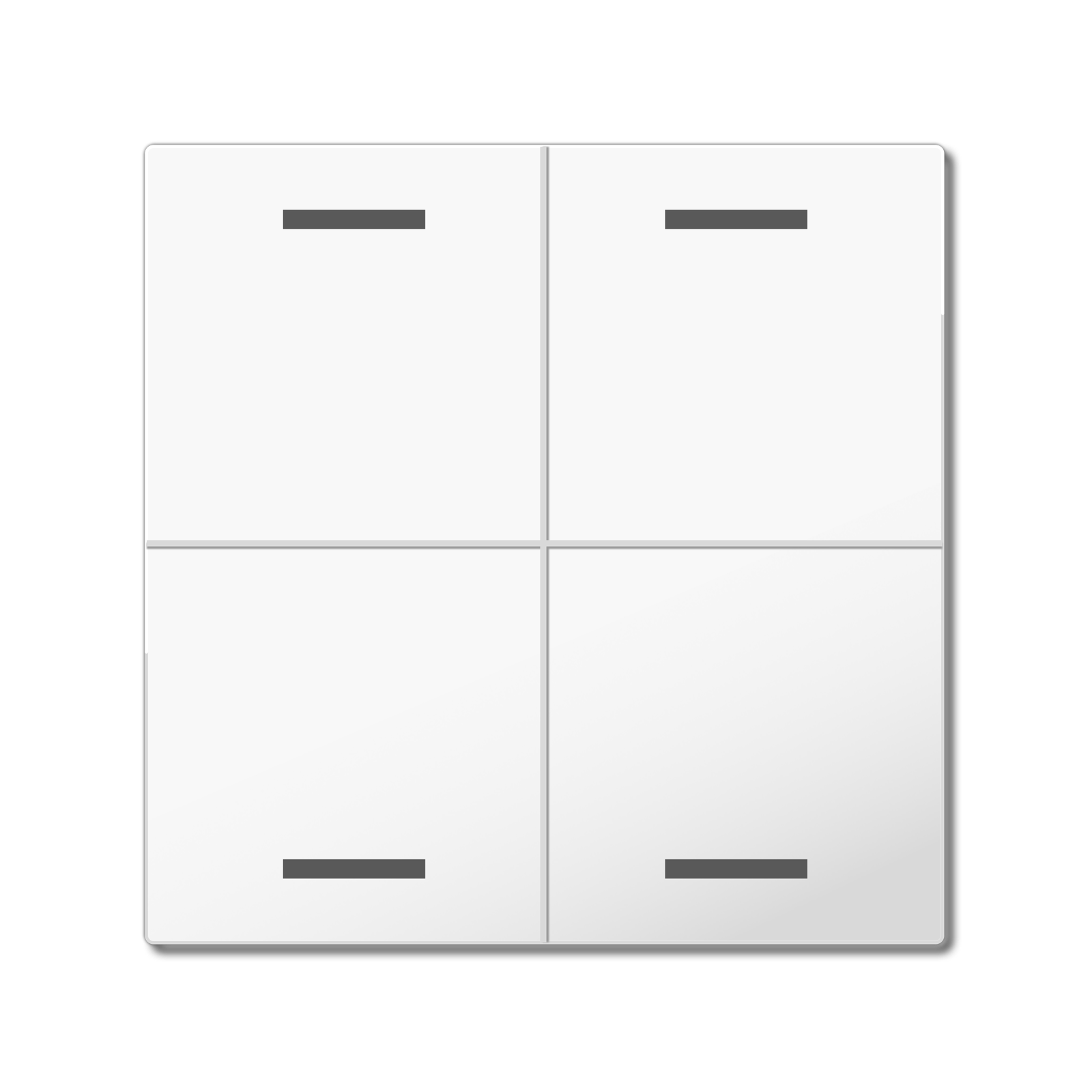 MDT Bascule MDT pour bouton-poussoir Light 55, 4 touches KNX, blanc brillant, neutre