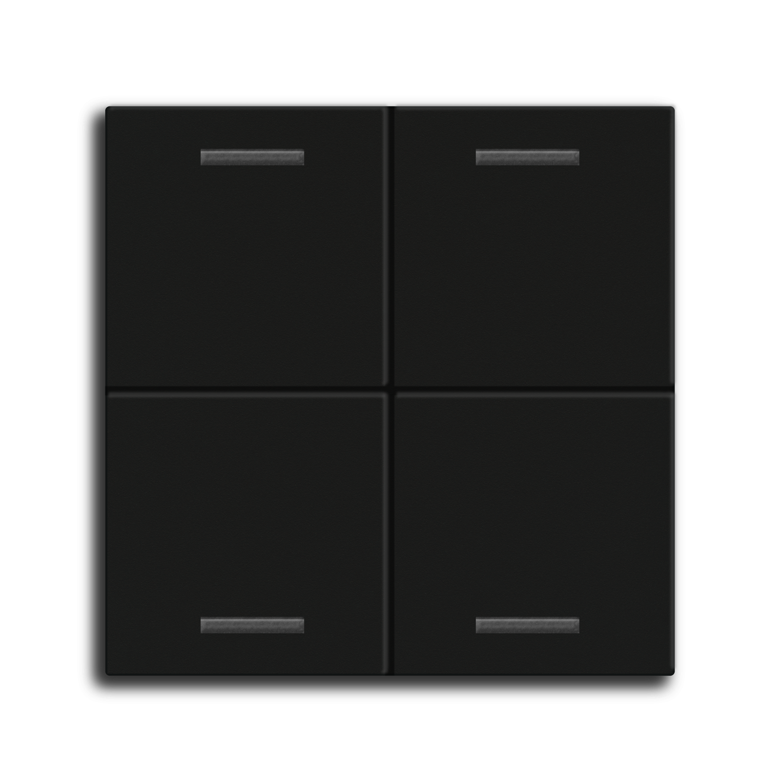 MDT Bascule MDT pour bouton-poussoir Light 55, 4 touches KNX, noir mat, neutre.