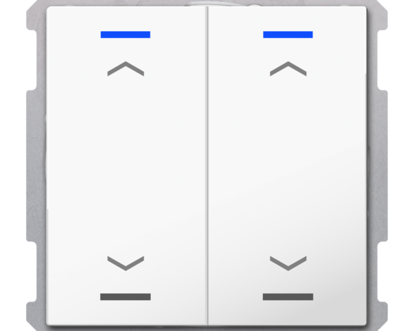 MDT Bouton-poussoir Light 63, 2 paires KNX, RGBW, blanc studio brillant, store.