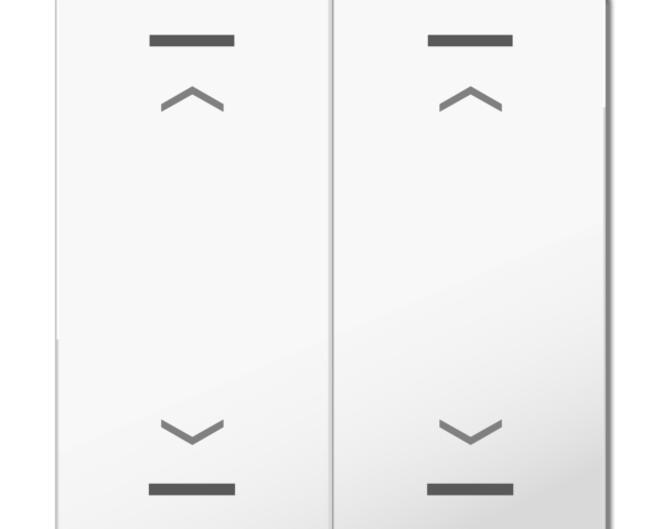MDT Bascule MDT pour bouton-poussoir Light 63, 2 paires KNX, blanc brillant, store.