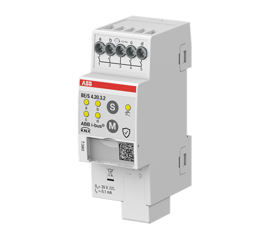 ABB Module KNX 4 Entrées Contacts secs, à commande manuelle, KNX Secure