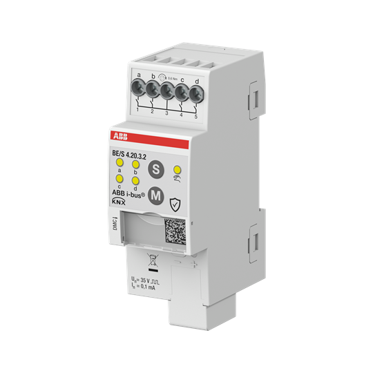 ABB Module KNX 4 Entrées Contacts secs, à commande manuelle, KNX Secure