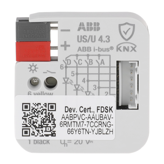 ABB Module KNX encastré filaire 4 entrées binaires 0-10V / 4-20 mA, KNX Secure