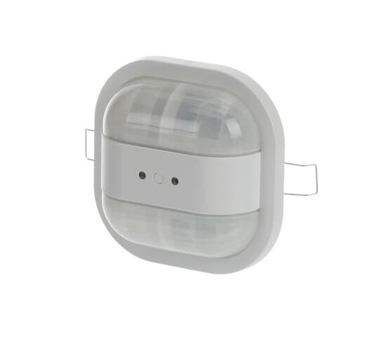 ABB Détecteur KNX couloir premium 24x2,5 mètres, 2 canaux, plafond encastré, Blanc