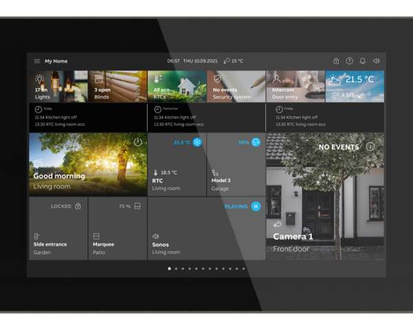 ABB Ecran tactile IPS KNX 10' Noir/Graphite, free@home, interphone bifilaire, Wifi