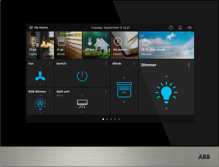 ABB Moniteur IP-TOUCH 7 LAN+WIFI BOUCLE IND noir