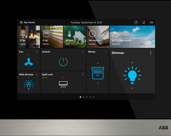 ABB Moniteur IP-TOUCH 7 LAN+LAN BOUCLE IND noir