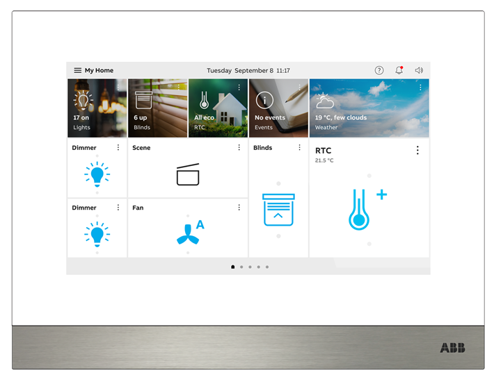 ABB Moniteur IP-TOUCH 7 LAN+WIFI BOUCLE IND blanc