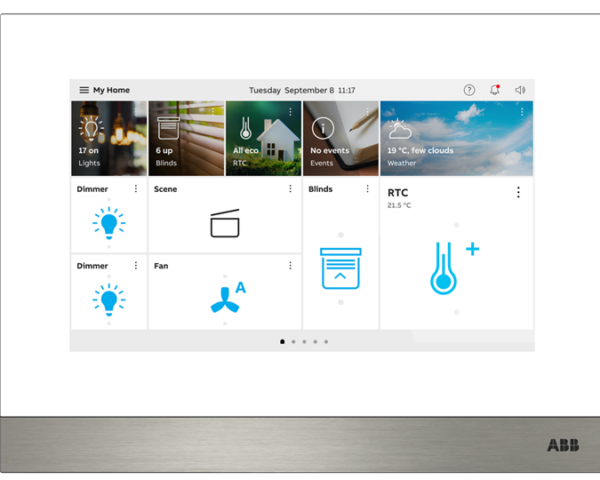 ABB Moniteur IP-TOUCH 7 LAN+LAN BOUCLE IND blanc