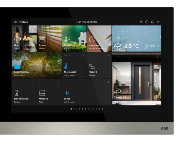 ABB Moniteur IP-TOUCH 10 LAN+LAN BOUCLE IND noir