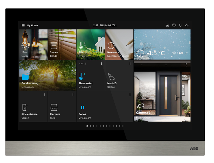 ABB Moniteur IP-TOUCH 10 LAN+LAN BOUCLE IND noir