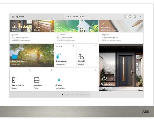 ABB Moniteur IP-TOUCH 10 LAN+WIFI BOUCLE IND blanc