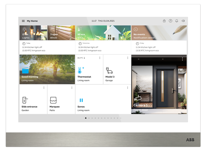 ABB Moniteur IP-TOUCH 10 LAN+WIFI BOUCLE IND blanc