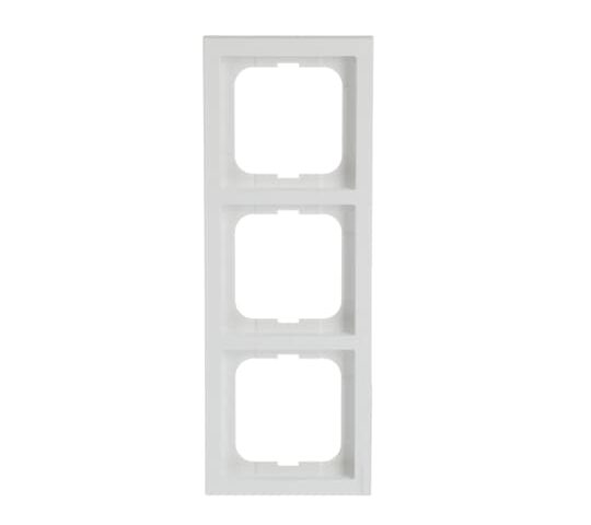 ABB Plaque de finition FUTUR LINEAR 3postes, finition Blanc Studio mat, format 63x63