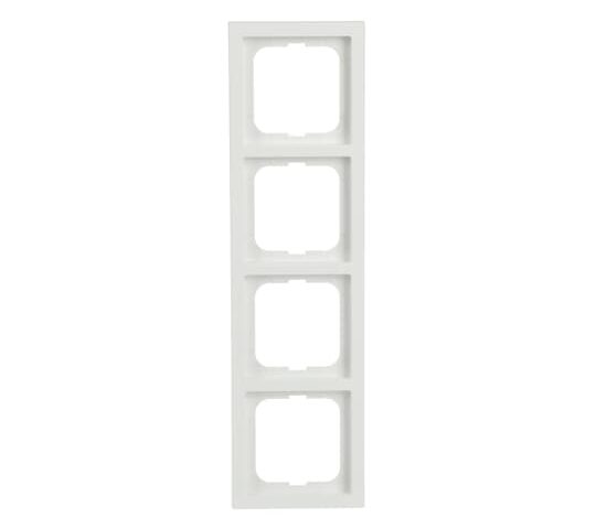 ABB Plaque de finition FUTUR LINEAR 4 postes, finition Blanc Studio mat,format 63x64