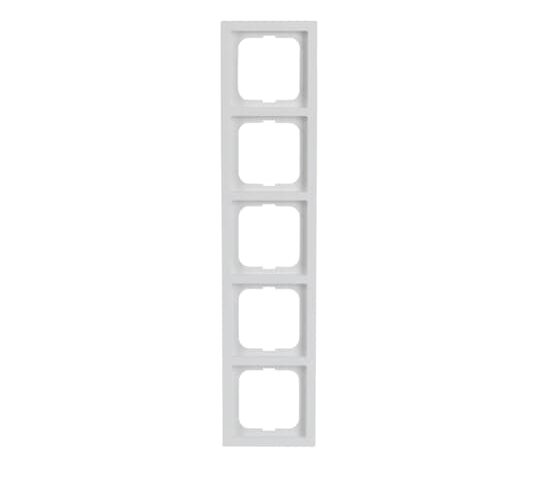 ABB Plaque de finition FUTUR LINEAR 5 postes, finition Blanc Studio mat,format 63x65
