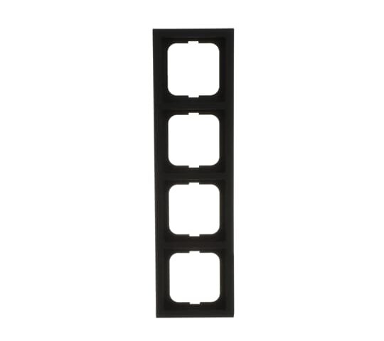 ABB Plaque de finition FUTUR LINEAR 4 postes, finition Noir mat, format 63x63