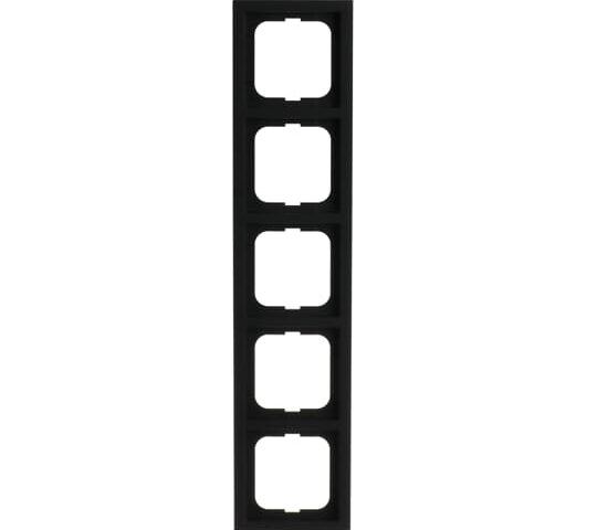 ABB Plaque de finition FUTUR LINEAR 5 postes, finition Noir mat, format 63x63