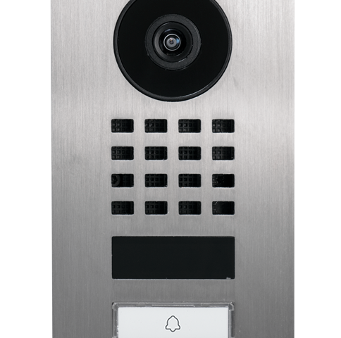 Doorbird D1101V Montage encastré Interphone Vidéo IP, Acier inoxydable V4A (résistant à l´eau salée), brossé