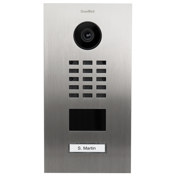 Doorbird D2201V Interphone Vidéo IP, Acier inoxydable V4A (résistant à l´eau salée), brossé