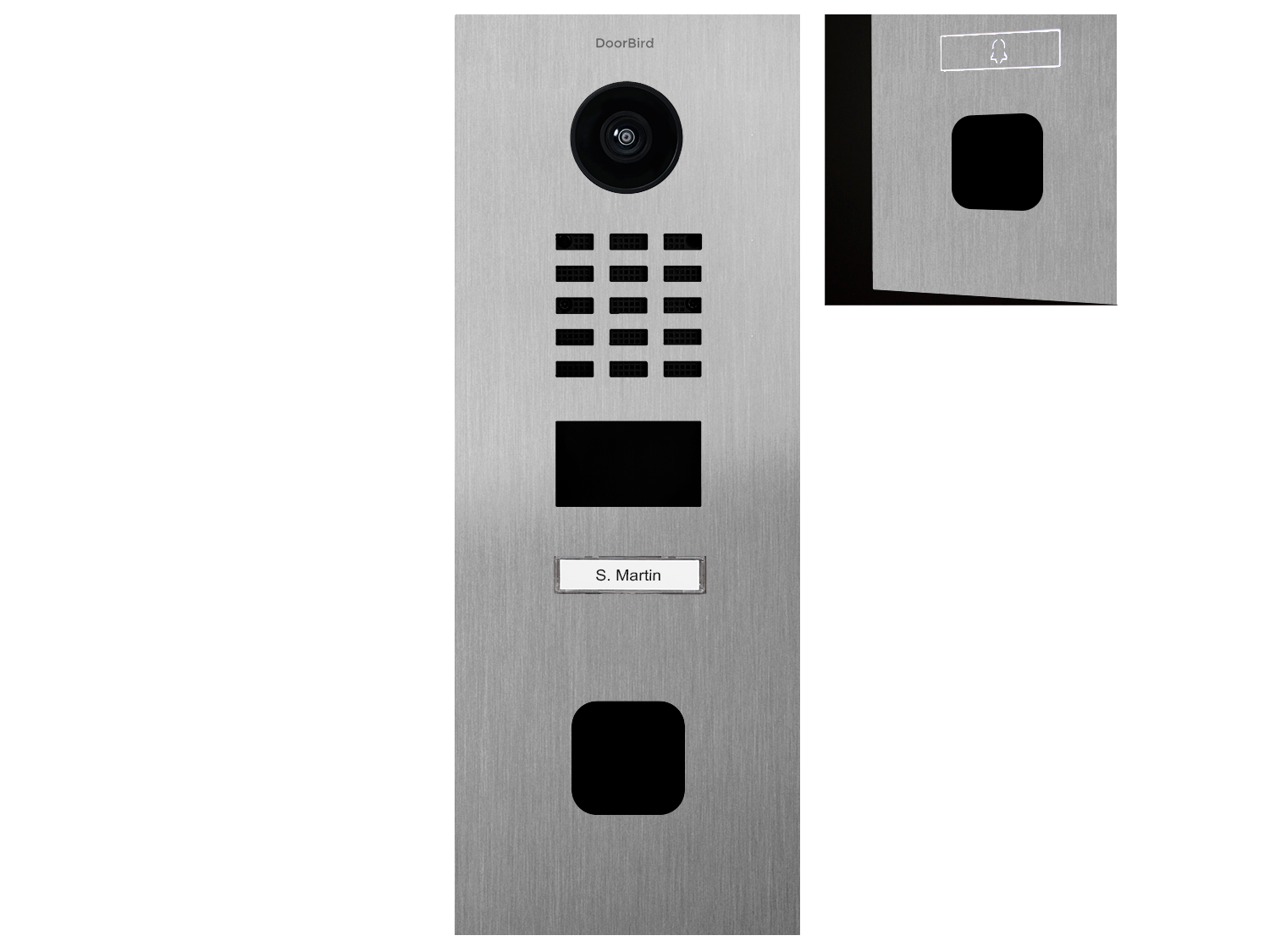 Doorbird D2201FV EKEY sLine Interphone Vidéo IP, Acier inoxydable V2A, brossé