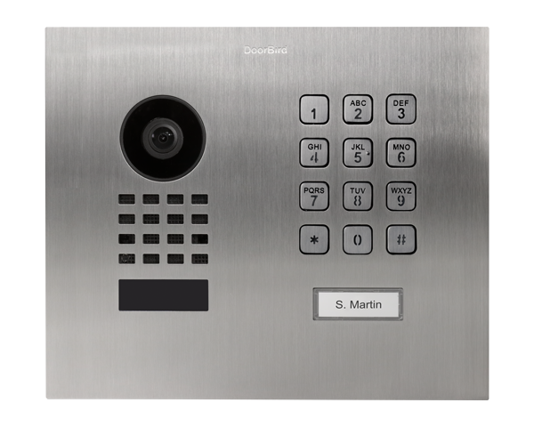 Doorbird D1101KH Modern Unterputz Interphone Vidéo IP, Acier inoxydable V2A, brossé