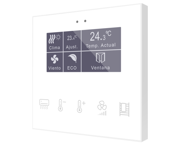 Zennio Flat Display v2. Interrupteur capacitif de 5 boutons