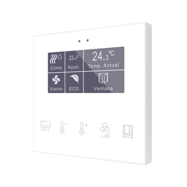 Zennio Flat Display v2. Interrupteur capacitif de 5 boutons