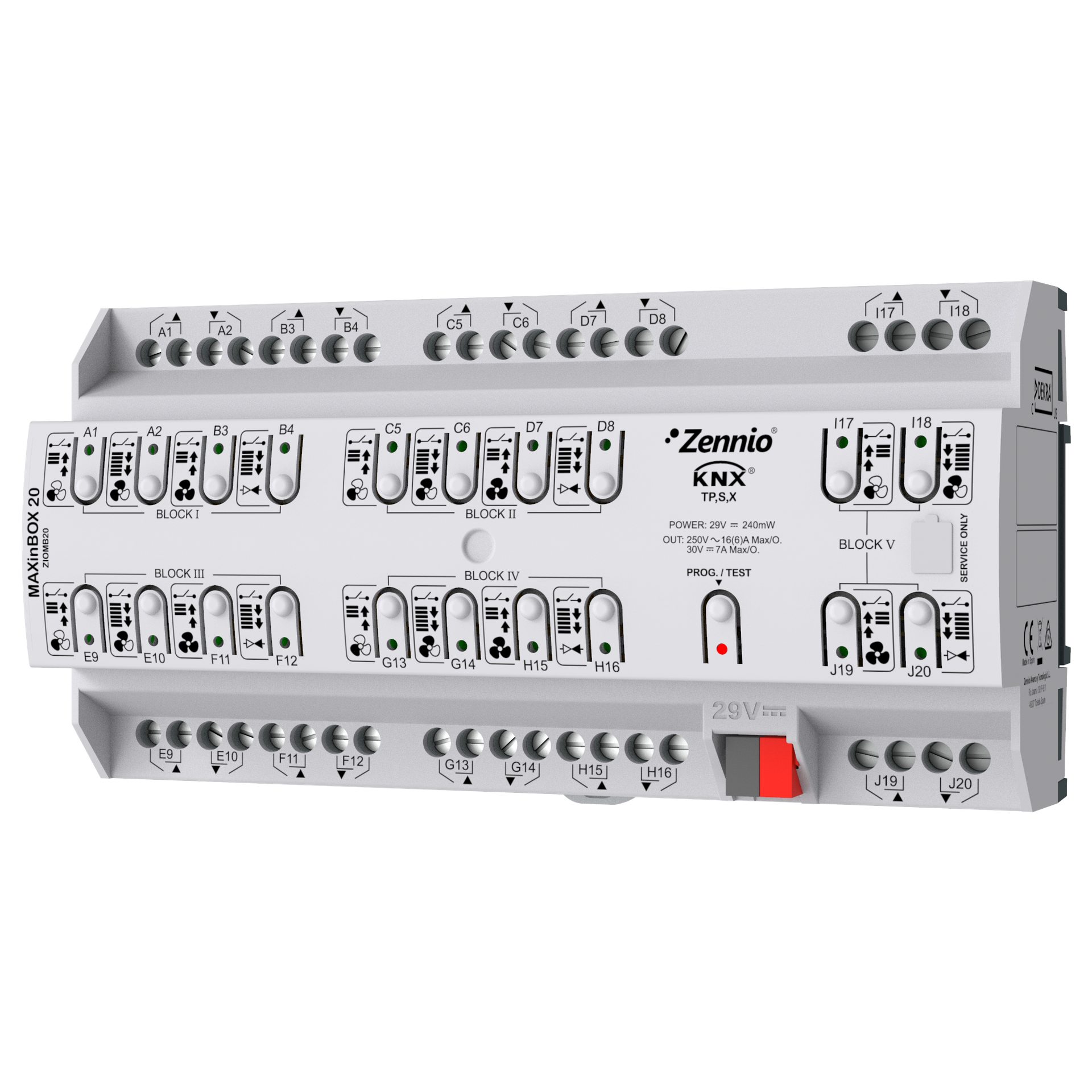Zennio MAXinBOX 20. Actionneur multifonction KNX avec KNX
