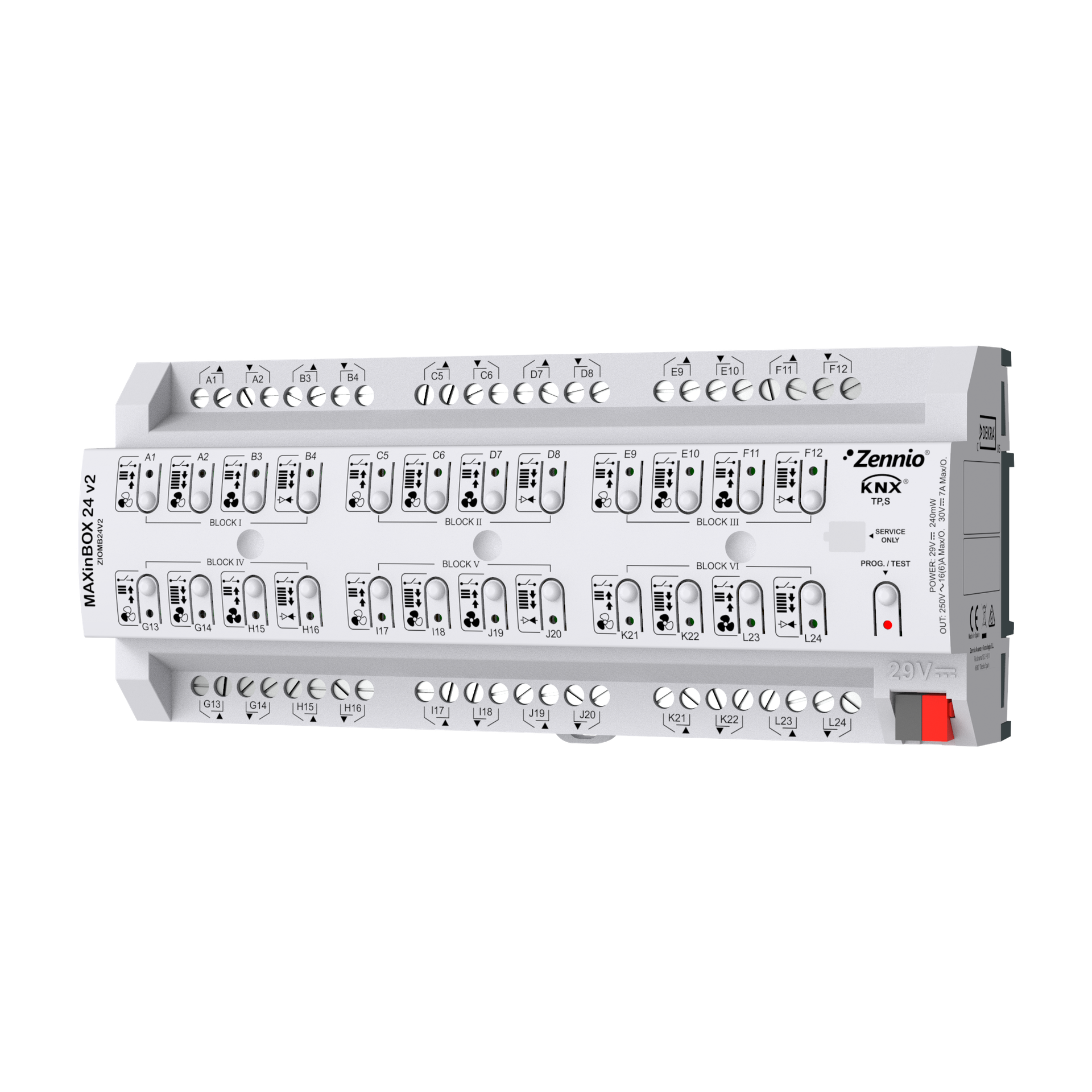 Zennio MAXinBOX 24 v2. Actionneur multifonction KNX - 24
