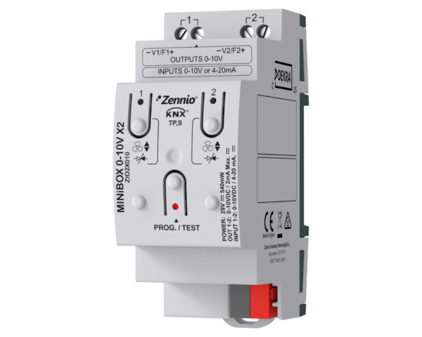 Zennio MINiBOX 0-10V X2. Actionneur multifonction avec 2