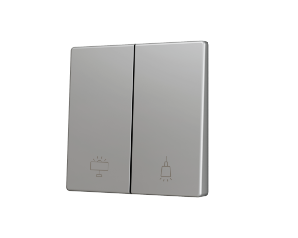 Zennio ZS55. Cache pour bouton poussoir Soft KNX double 55 x