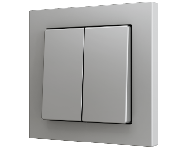 Zennio ZS55. Bouton poussoir "Soft" double pour 4 entrées