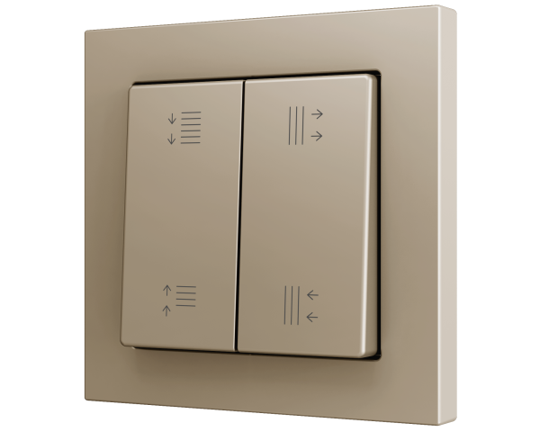 Zennio ZS55. Bouton poussoir "Soft" double pour 4 entrées