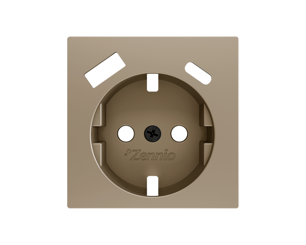 Zennio ZS55. Cache pour base de prise Schuko avec USB C et A