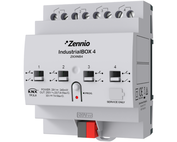 Zennio IndustrialBOX 4. Actionneur industriel avec 4 sorties