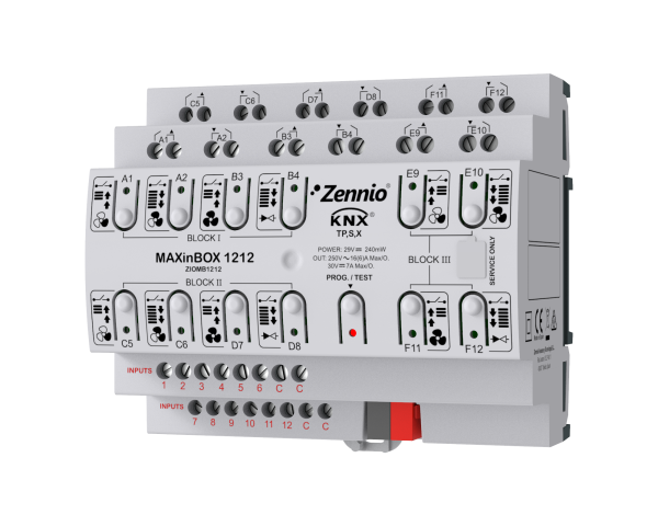 Zennio MAXinBOX 1212. Actionneur multifonction KNX avec KNX