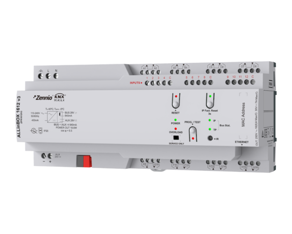 Zennio ALLinBOX 1612 v3. Dispositif multifonction avec source