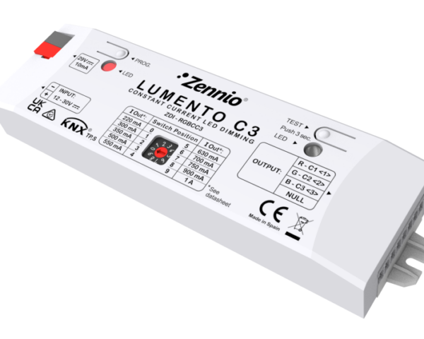 Zennio Lumento C3. Régulateur de 3 canaux PWM de courant