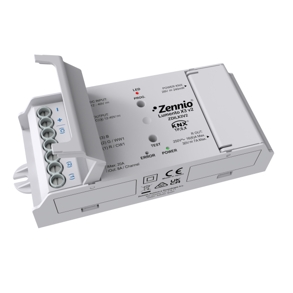 Zennio Lumento X3 v2. Variateur à 3 canaux PWM à tension