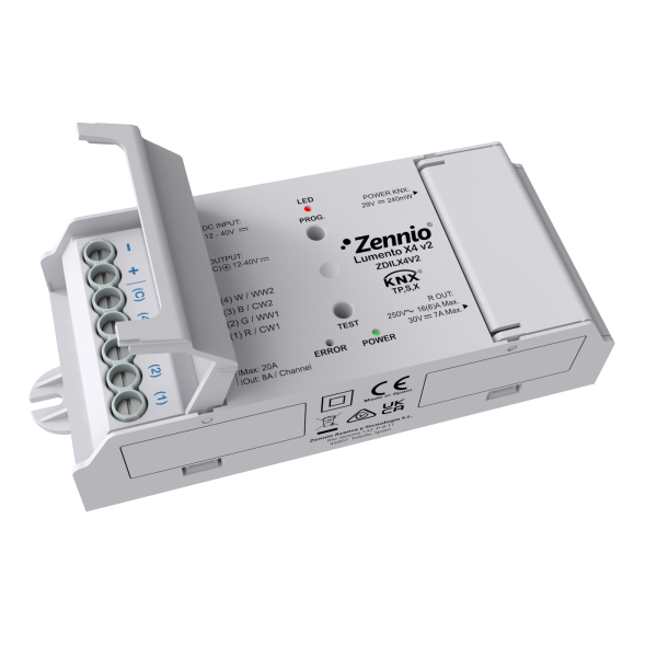 Zennio Lumento X4 v2. Variateur à 4 canaux PWM à tension