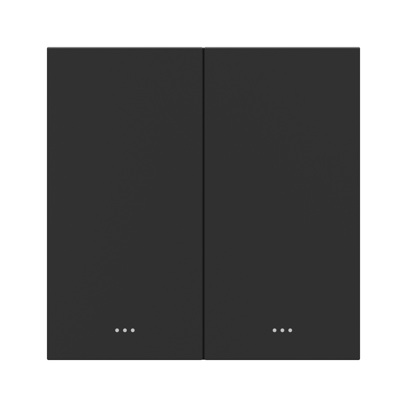 Akubela Black color 2 gang Key Switch