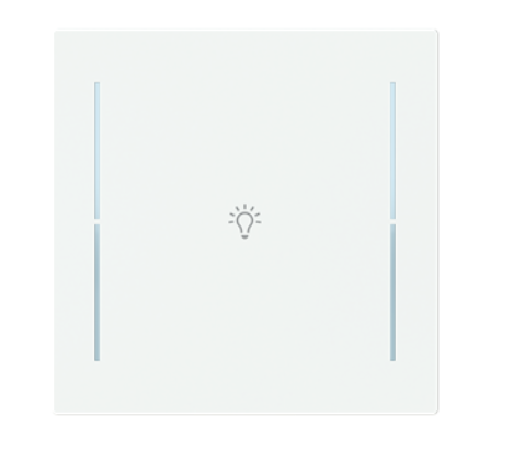 ABB Enjo 70x70 KNX 1 TOUCHE ART LINEAR Blanc Matt, Pictogramme Eclairage